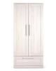 Atlas 4 Piece Cotbed with Dresser Changer, Wardrobe, and Premium Dual Core Mattress Set- White image number 8